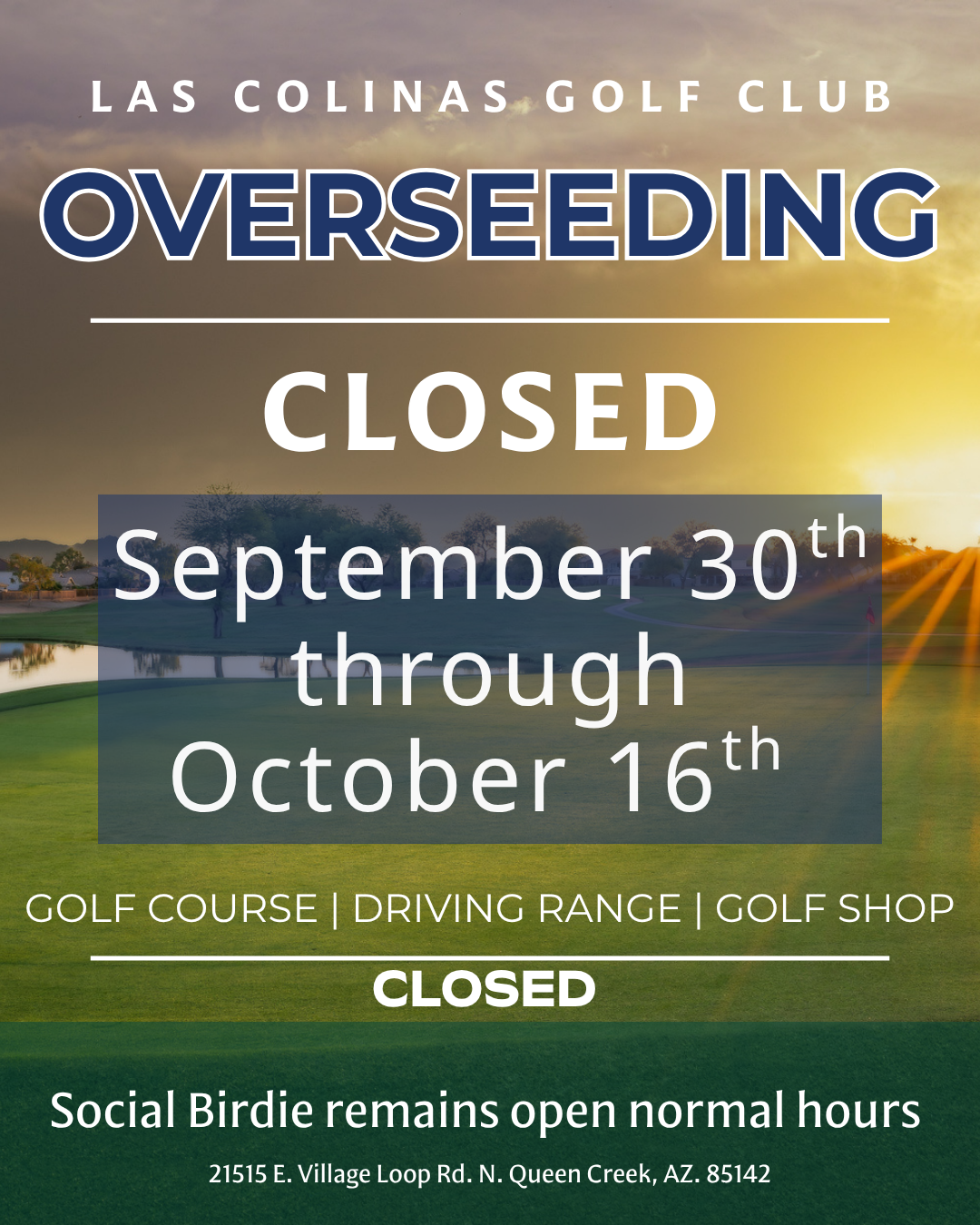 Overseeding CLOSED
